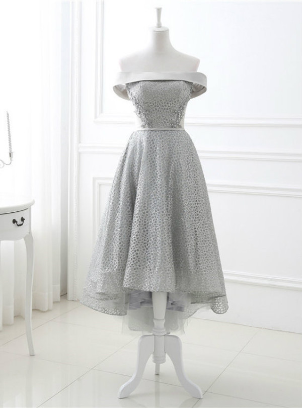 Sexy High Low Prom Dress  Off the Shoulder Prom Dresses