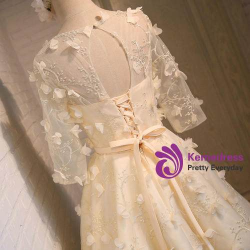 New 2017 Short Prom Dress Bridesmaid Dresses Tulle Flowers Sexy