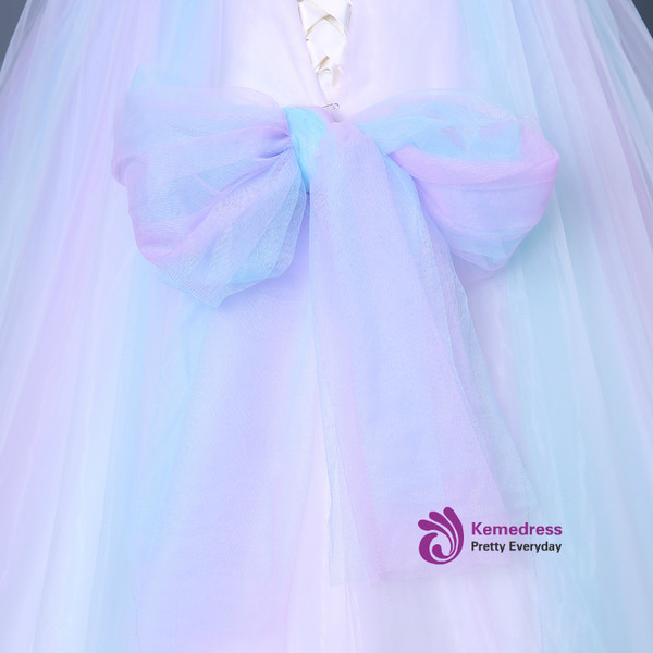 Cheap wedding dresses 2017 Strapless Sweetheart Colorful Wedding Gown with Sweep Train