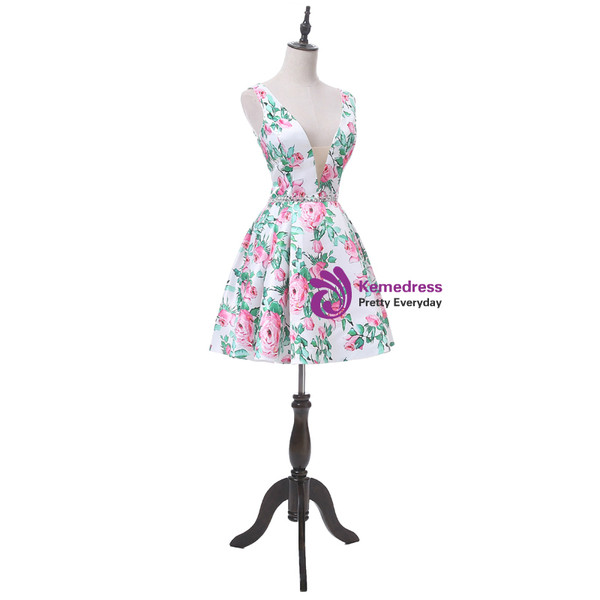 Sexy A Line Zipper Back Short Prom Dresses  Short Party Evening Formal Gowns