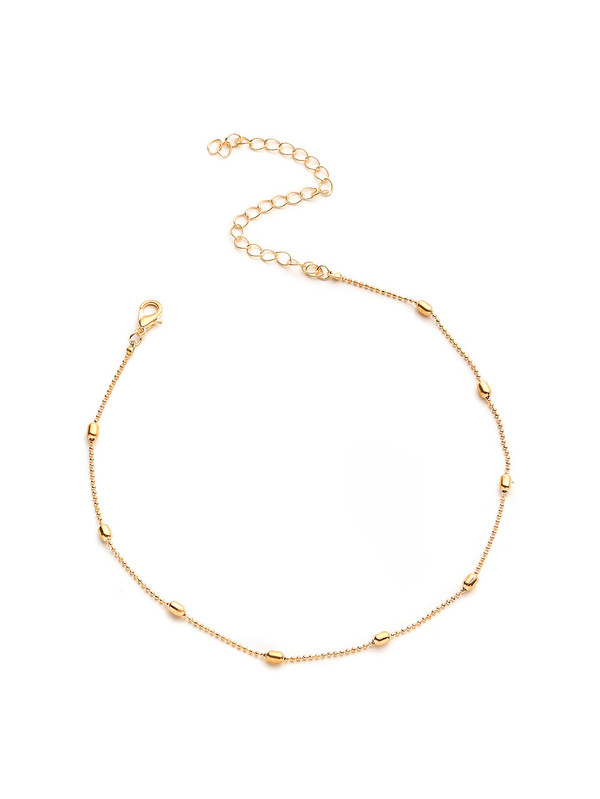 Beaded Design Chain Choker