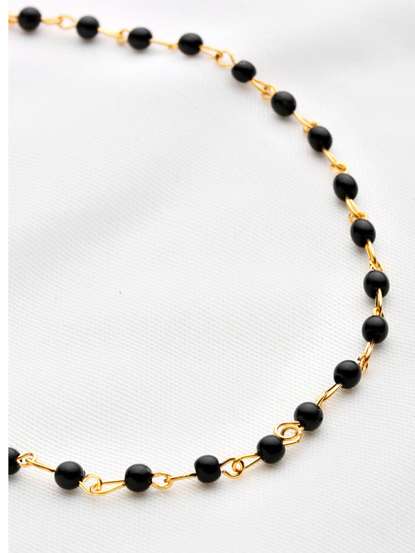Contrast Beaded Delicate Necklace