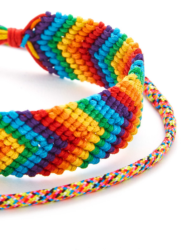 Rainbow Design Woven Choker Set 2pcs