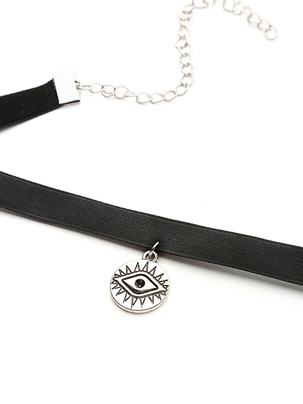 Black Mixed Charm Choker Set