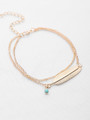Leaf Shaped Beaded Detail Chain Bangle/Anklet