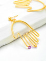 Hollow Palm Shaped Drop Earrings