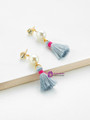 Rhinestone & Faux Pearl Tassel Earrings