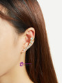 Two Tone Rhinestone Decorated Ear Cuff 1pc