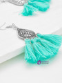 Multi Tassel Charm Drop Earrings