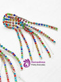 Glamorous Rhinestone Detail Tassel Chain Earrings