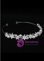 In Stock Chic Alloy Wedding Tiara With Rhinestones & Pearls