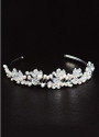 In Stock Dazzling Alloy Wedding Tiaras With Rhinestones & Pearls