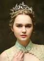 In Stock Chic Alloy Wedding Tiara With Pearls