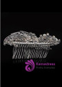In Stock Glamoroust Silver Plated Alloy Wedding Hair Jewelry With Rhinestones & Pearls