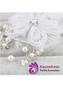In Stock Chic Netting Hair Ornaments With Rhinestones & Pearls