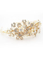 Graceful Alloy Wedding Tiara With Rhinestones & Pearls