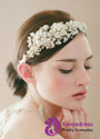Graceful Alloy Wedding Tiara With Rhinestones & Pearls