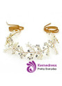 Graceful Alloy Wedding Hair Jewelry With Rhinestones & Pearls