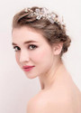 Delicate Alloy Wedding Hair Jewelry With Flowers