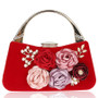 Cheap Flower Velvet Fabric Clutch