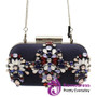 Cheap Elegant Manual Nail Bead Chain Clutch Bag