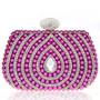 Pink Rhinestone Shell Design Women's Dinner Bag