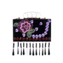 Beautiful Stylish Embroidery Peony Beaded Evening Clutch