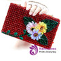 Fashion Shiny Floral Diamond Evening Clutch