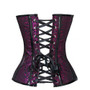 Cheap Brocade Lace Up Corset Top with Pin Buckle