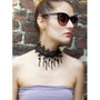 Cheap Lace Flower Necklace For Women - Black