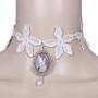 Cheap Beauty Head Faux Pearl Blossom Choker