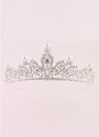 Fashion Stunning Alloy Wedding Tiara With Rhinestones & Pearls