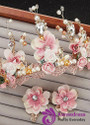 Fashionable Eye-catching Alloy Wedding Sets With Handmade Flowers