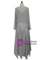 Elegance Long Sleeves Tea-Length Mother of the Bride Dress