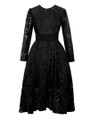Attractive Jewel Neckline Long Sleeve Lace Hi-Lo Mother of the Bride Dress