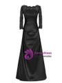 Delicate Bateau Neckline Floor-Length A-Line Lace Mother of the Bride Dress with Long Sleeve
