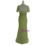 Classic Long High Neck Beaded Short Sleeves Mother of the Bride Dresses Formal Dresses