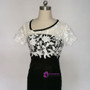 Latest White Lace And Black Knee length Mother of the Bride Dresses