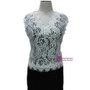 Glamorous White Lace and Black Knee Length Mother of the Bride Dresses