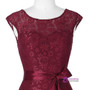 New Long Mother of the Bride Dress Black Wine Red Lace Dresses for Wedding