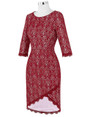 Stylish Red Lace Long Sleeve Mother of the Bride Dresses