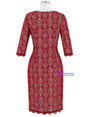 Stylish Red Lace Long Sleeve Mother of the Bride Dresses