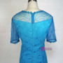 Best Blue Lace Short Evening Dresses Short Sleeves Mother of the Bride Dresses
