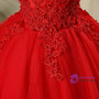 Hot Sale 2017 Flower Girl Dresses Red Short Ball Gown Scoop Neck Flower Appliques Pearl