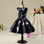 Attractive 2017 Flower Girl Dresses Black Short A-Line  Ruffles Scoop Neck Sleeveless Bow Sash