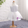 Romance White Wedding Party Formal Flower Girls Dress Sleeveless Children