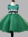 Fancy 2017 Emerald green pageant dresses for little girls ball gown
