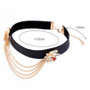 Popular Flower Diamante Alloy Multilayer Link Chain Torques Choker Necklace