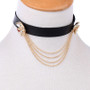 Popular Flower Diamante Alloy Multilayer Link Chain Torques Choker Necklace