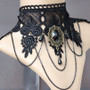 Attractive Wide Black Lace Gothic Style Choker Necklace
